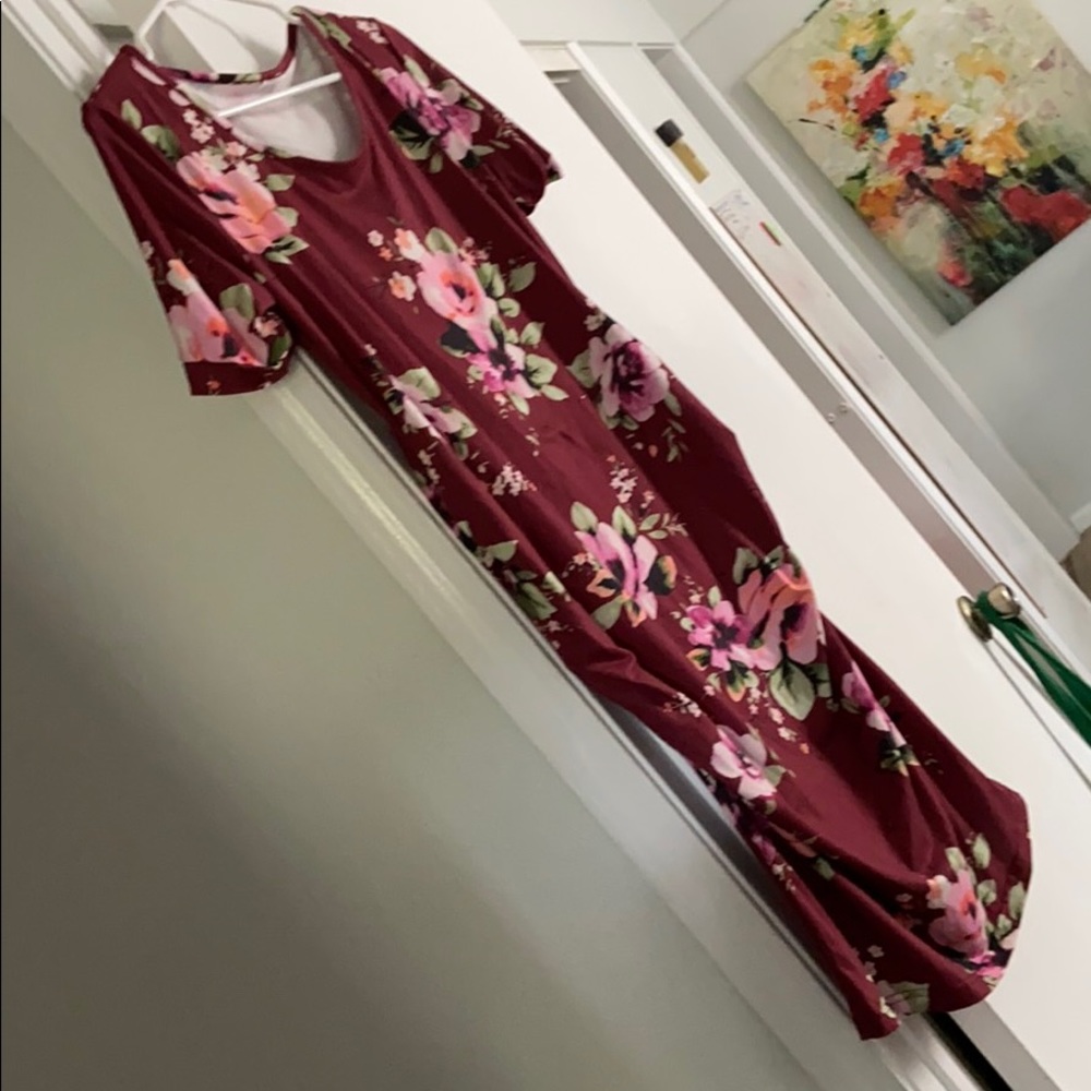 Maternity Dress Ruche Floral
